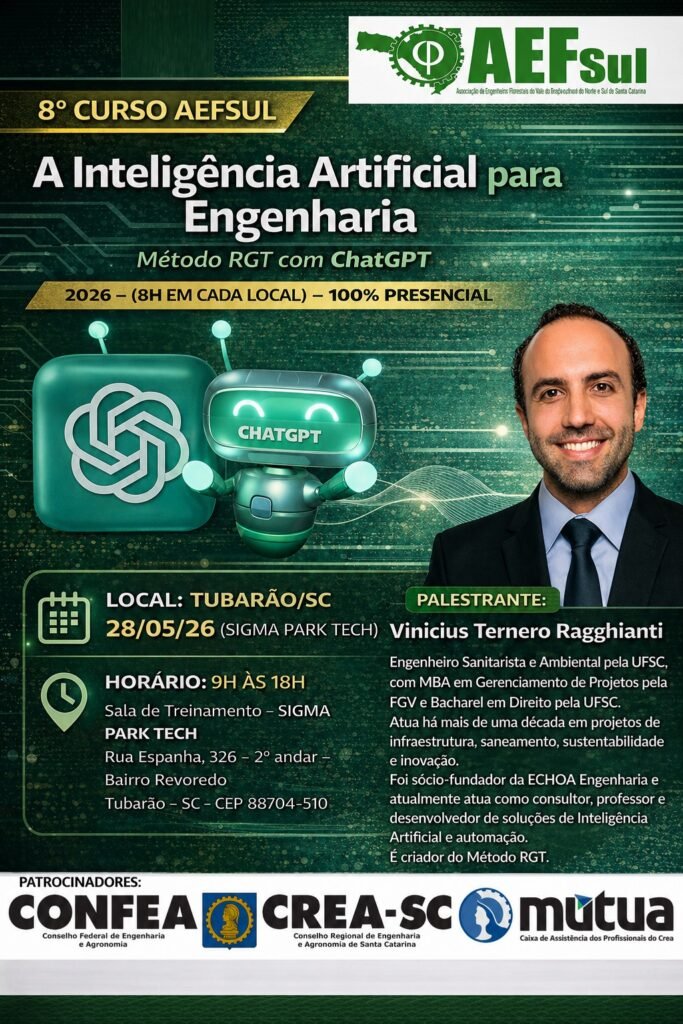 8º CURSO AEFSUL “Inteligência Artificial para Engenharia – Método RGT com ChatGPT”